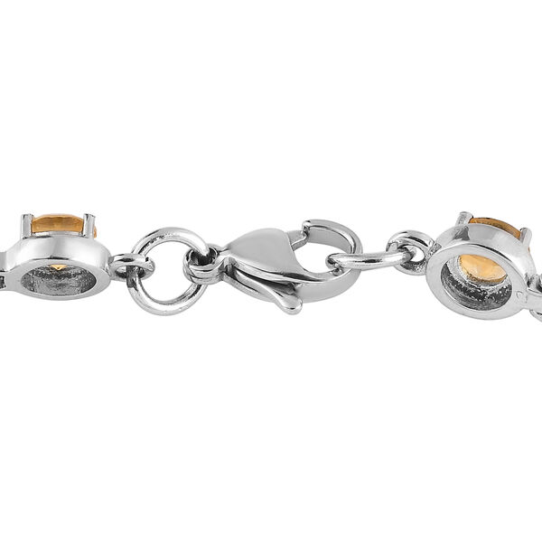 Citrin-Armband, 19 cm, Edelstahl ca. 7,20 ct image number 4