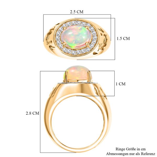 D'Joy AA Nat&uuml;rlicher, &auml;thiopischer Welo Opal und Zirkon Ring - 2,13 ct. image number 7