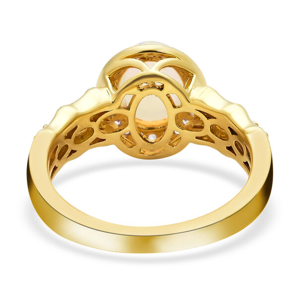 Nat&uuml;rlicher, &auml;thiopischer Opal und nat&uuml;rlicher Chromdiopsid-Ring, 925 Silber Bicolor  ca. 1,80 ct image number 6