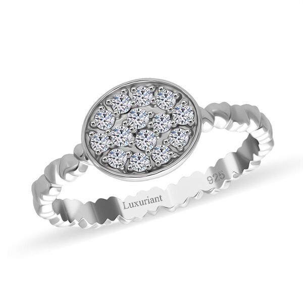 LUXURIANT SI-GH Labor Diamant Ring, 925 Silber rhodiniert - 0,35 ct. image number 2