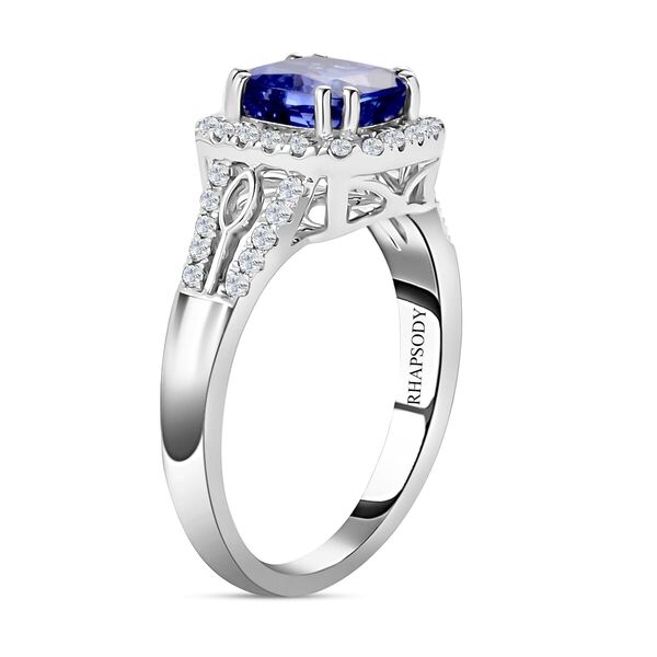 RHAPSODY zertifiziert und geprüft AAAA Tansanit und Diamant Ring in 950 Platin - 2,10 ct. image number 2