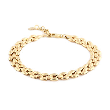 Italienische Panther Armband ca. 19 cm mit 2.54 cm Extender 375 Gelbgold ca. 4,30g