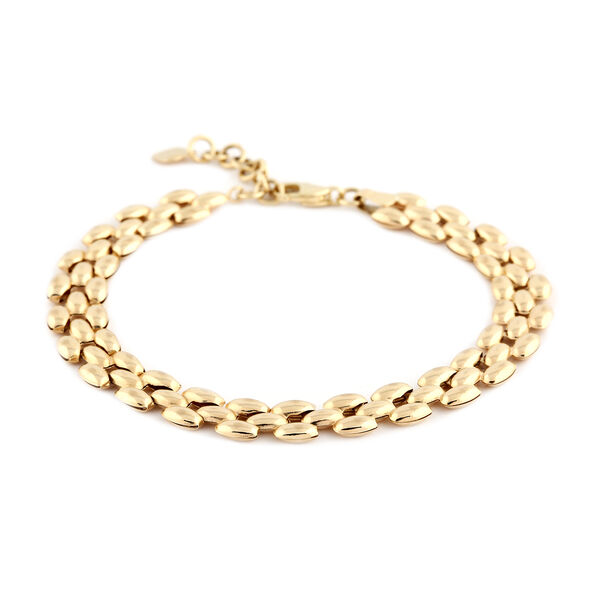 Italienische Panther Armband ca. 19 cm mit 2.54 cm Extender 375 Gelbgold ca. 4,30g