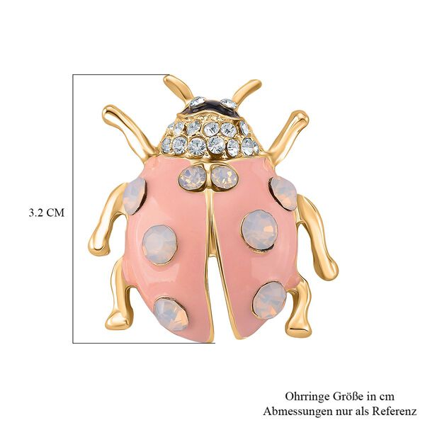 2er Set - Weißer Kristall Ohrringe, emailliert image number 9