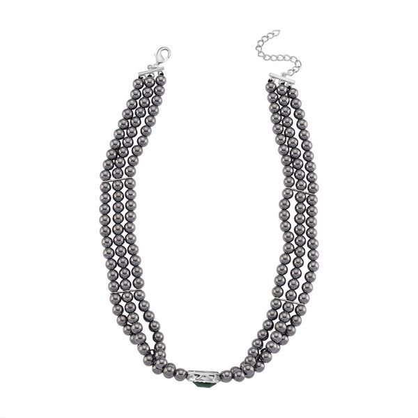 Grüner Kristall, Terahertz Halskette, ca. 43 cm mit 5 cm extender image number 0