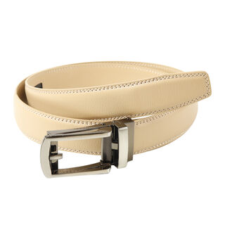 G&uuml;rtel mit Click-System aus echtem Leder, Breite: ca. 3 cm, Beige