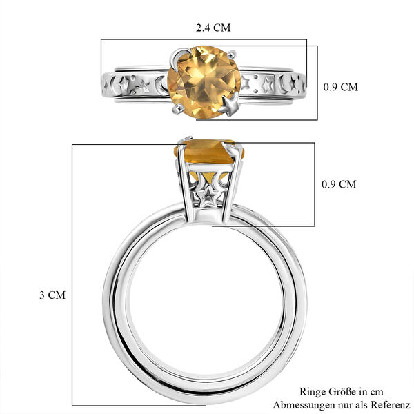 EVER TRUE AA Citrin Ring Nickelfreies Messing (Gr&ouml;&szlig;e 20.00) ca. 1,91 ct image number 7