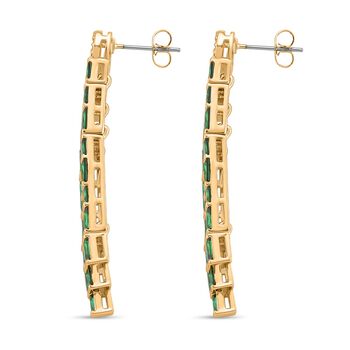 Wei&szlig;er Zirkonia, Glas Ohrringe, Nickelfreies Messing goldfarben