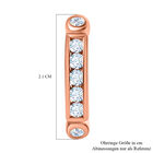 Moissanit Creolen, 925 Silber Roségold Vermeil - 0,84 ct. image number 4