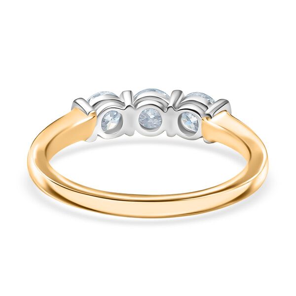 D'Joy zweifarbiges Moissanit Schmuckset, 925 Silber rhodiniert und vergoldet - 2 ct. image number 6