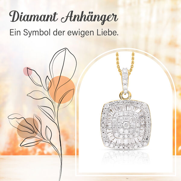 Art-déco Diamant Anhänger mit Kette- 0,50 ct. image number 5