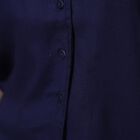 Einfarbiger Knopfleiste Kurzarm Top, Größe XL, Dunkelblau image number 9