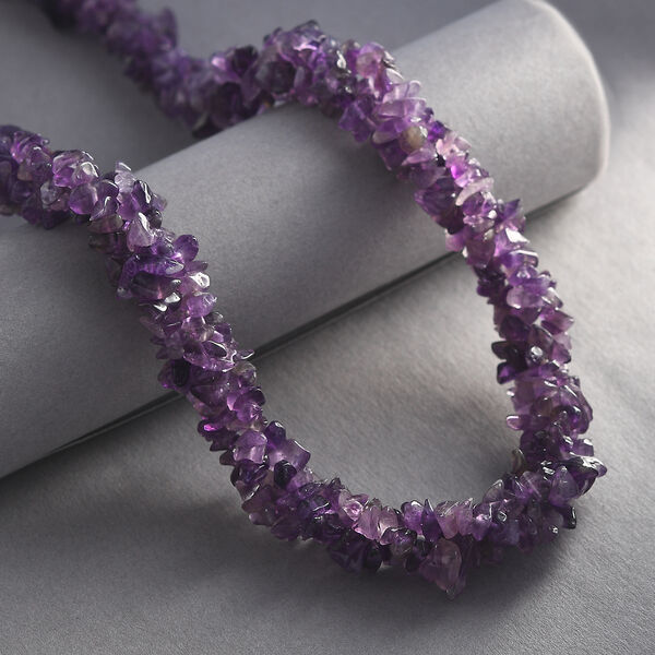 Afrikanische Amethyst Halskette, 50 cm - 370 ct. image number 1