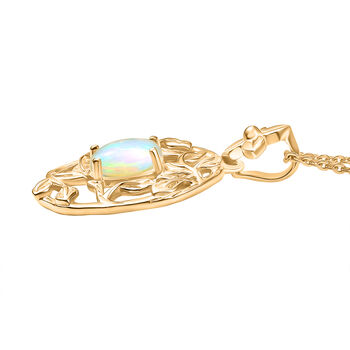 AA Nat&uuml;rlicher, &auml;thiopischer Welo Opal Anh&auml;nger mit 50cm Kette - 0.55 ct