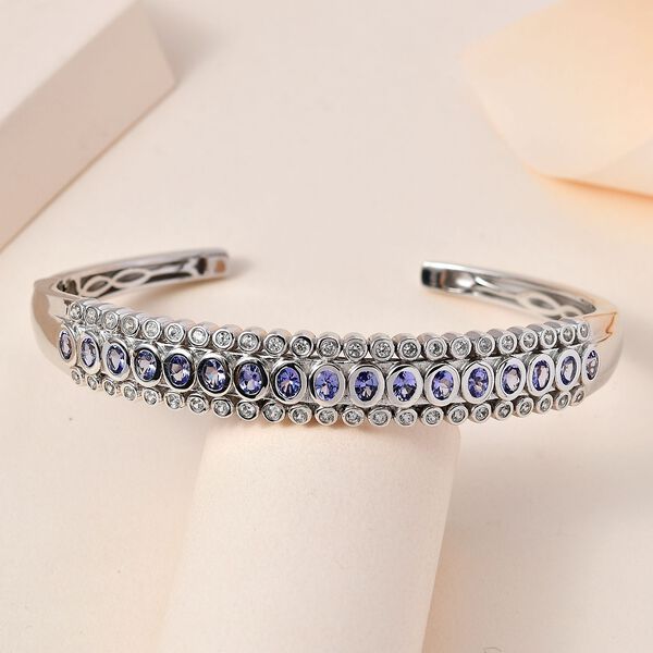Tansanit und Zirkon Armreif - 4,38 ct. image number 2