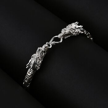 Royal Bali Kollektion - Drachenkopf Armband in 925 Silber
