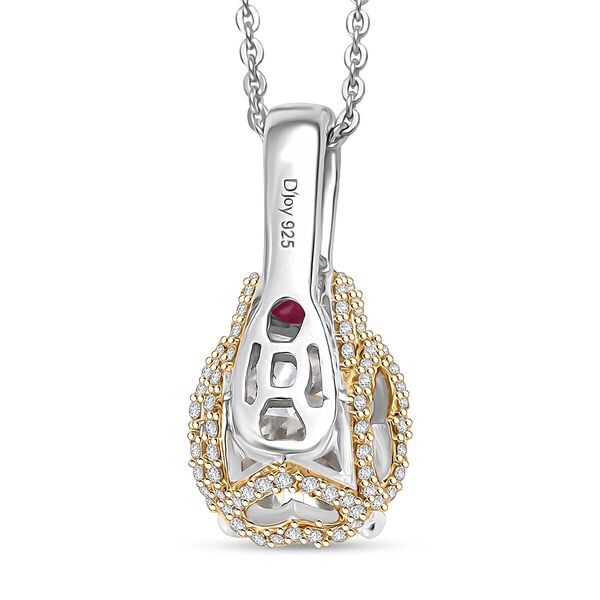 Moissanit, Niassa Rubin Schmuckset ca. 50 cm 925 Silber rhodiniert ca. 3.65 ct image number 4