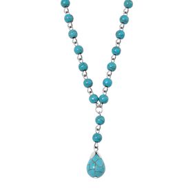 Blauer Howlit Halskette ca. 45 cm ca. 74.15 ct