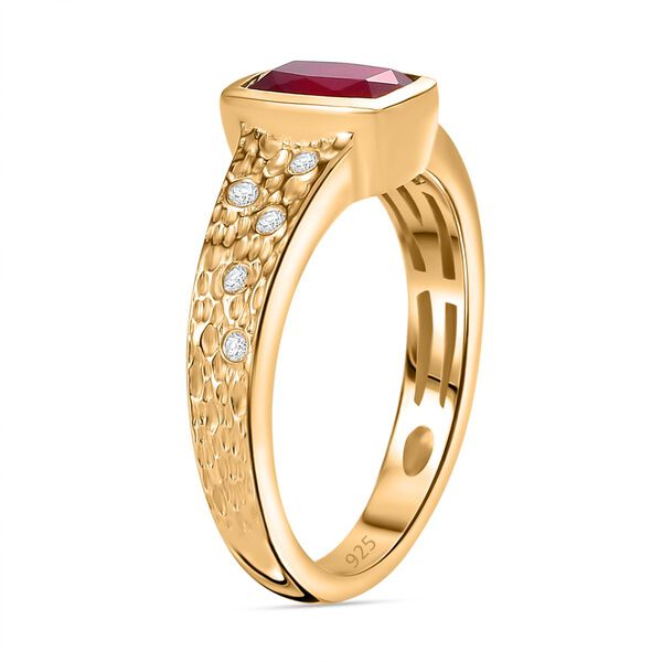 Afrikanischer Rubin und Zirkon-Ring - 1,45 ct. image number 5