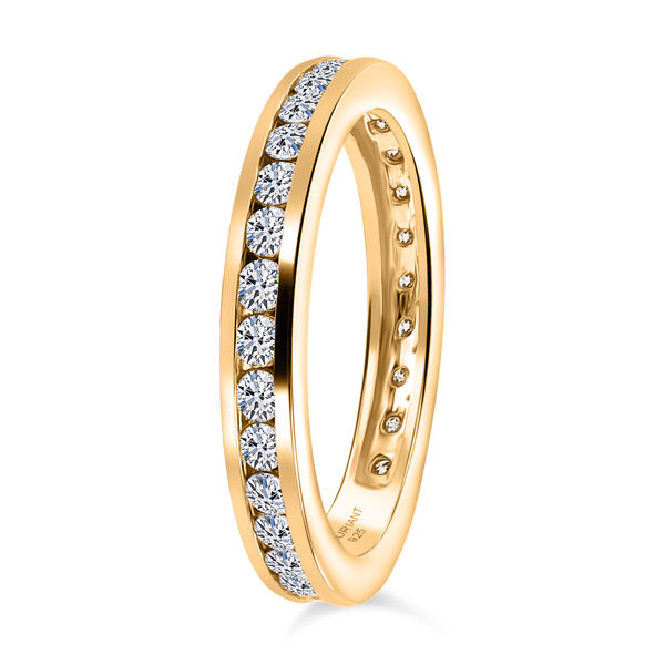 LUXURIANT DIAMOND - Lab Grown Diamant VS-EF Ring 925 Silber 750 Gelbgold Vermeil (Größe 19.00) ca. 1,00 ct image number 5