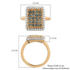 Alexandrit und Zirkon Ring 925 Silber Gelbgold Vermeil (Größe 17.00) ca. 1,39 ct image number 6