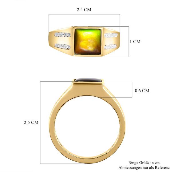 Ammolit und weißer Zirkon-Ring - 2,29 ct. image number 7