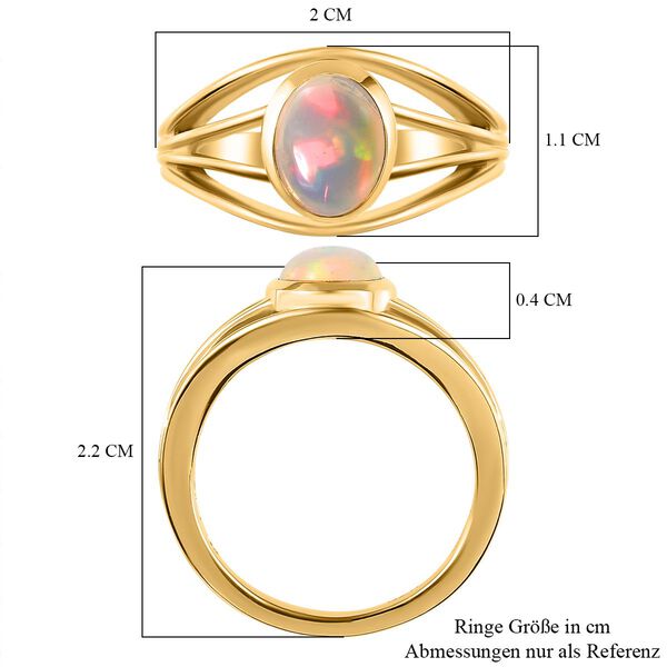 Nat&uuml;rlicher, &auml;thiopischer Welo Opal-Ring, 0,77 ct. image number 7