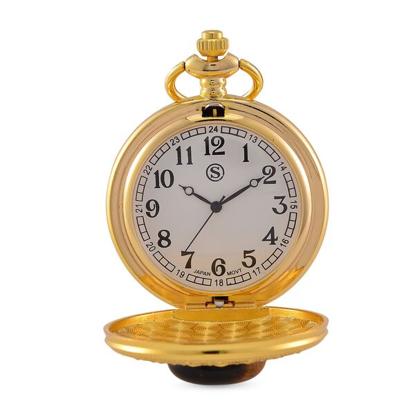 STRADA Tigerauge Kettenuhr, 91,4 cm - 15 ct. image number 7