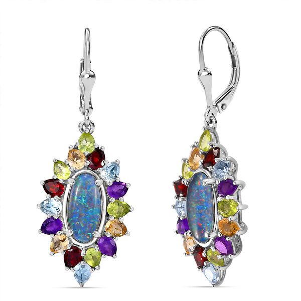 Boulder Opal Triplett und Multi-Edelstein Ohrringe - 8,87 ct.