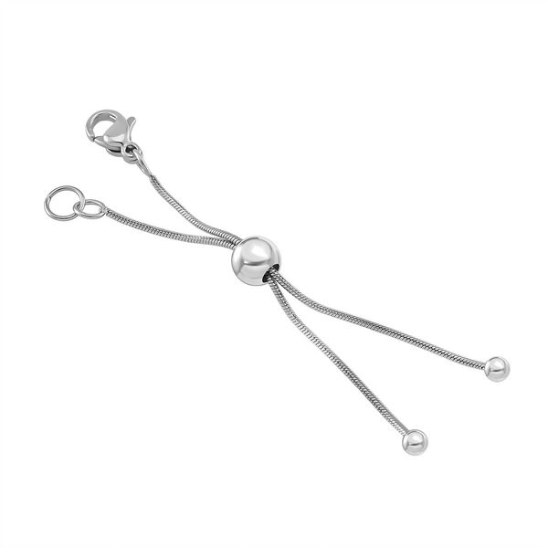 9 teiliges 316L Edelstahl Schmuckset rhodiniert, 1 Bolo Schieber, 2 Magnetverschluss Kugeln, 6 Ohrstopper, Silberfarben image number 4