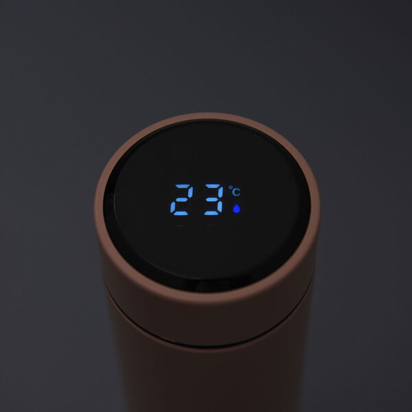 Thermobecher mit digitaler Temperaturanzeige aus Edelstahl, 500ml Rosa image number 1