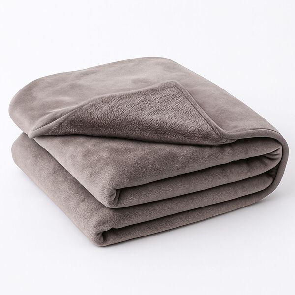 Serenity Night - Luxuriöse Mikroflanell-Decke, 550 GSM, Superweich und Kuschelig, 150 x 200 cm, Champagner-Taupe image number 5