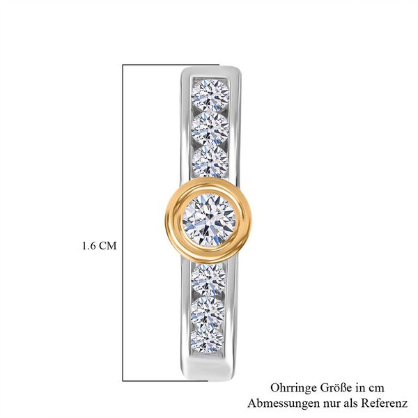 LUXURIANT DIAMOND - Lab Grown Diamant SI-GH Ohrringe 925 Silber Rhodiniert und 750 Gelbgold Vermeil ca. 0.50 ct image number 3