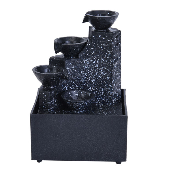 Mini Wasserbrunnen 4-stufig, 2xAA Batterie (nicht inkl.), Gr&ouml;&szlig;e 11x9x17 cm image number 2