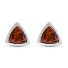 Madeira Citrine Trillion-Schliff Ohrstecker, 925 Silber platiniert ca. 1,16 ct