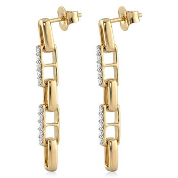 LUXURIANT DIAMOND - Lab Grown Diamant SI SGL zertifiziert Ohrringe 925 Silber 750 Gelbgold vermeil ca. 0.26 ctDIAMOND - Lab Grown Diamant SI Ohrringe 925 Silber 750 Gelbgold vermeil ca. 0.26 ct