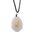 Weiße Jade, Roter Granat Halskette ca. 70 cm 999 Gold ca. 80,01 ct.