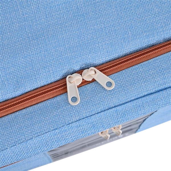 Faltbare Aufbewahrungsbox aus Stoff, 66 Liter offen, Gr&ouml;&szlig;e 50x40x33cm gefaltet, Hellblau image number 6