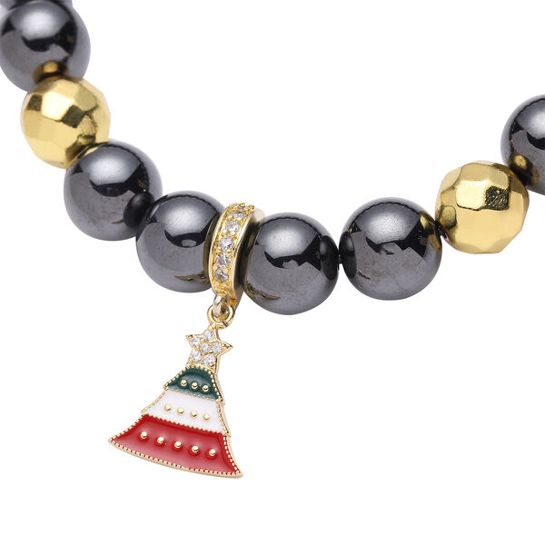 Hämatit und weißes Zirkonia-Armband, 18 cm - 252,50 ct. image number 3