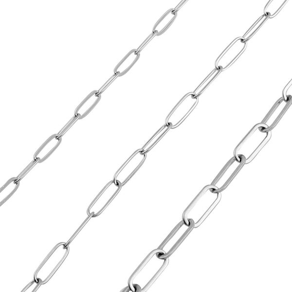 EVER TRUE 3er-Set- Stacking Büroklammerketten in Silberton image number 3