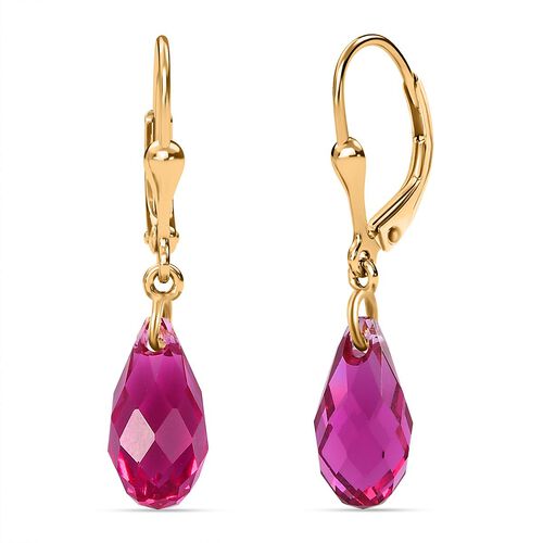 J Francis gefertigt mit SWAROVSKI- Fuchsia Swarovski Kristall Ohrringe image number 0