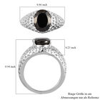 Elite Shungit Ring 925 Silber platiniert  ca. 1,61 ct image number 6
