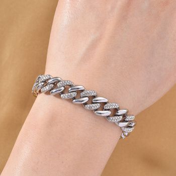 Wei&szlig;er Kristall Armband ca. 19 cm Standard