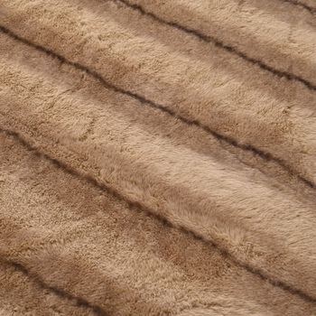 Serenity Night Premium Kuscheldecke in Pelzoptik, doppellagig und wendbar, 150x200cm, Beige