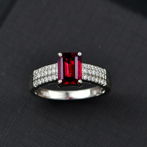 RHAPSODY AAAA Rubellit und VS Diamant Ring in 950 Platin - 1,78 ct. image number 1