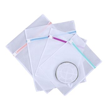 HOMESMART Set aus 5 W&auml;schenetzen, farbig