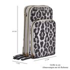 Handytasche mit Tragekette und RFID Schutz, 11x7x18cm, Leopard-Weiß image number 6