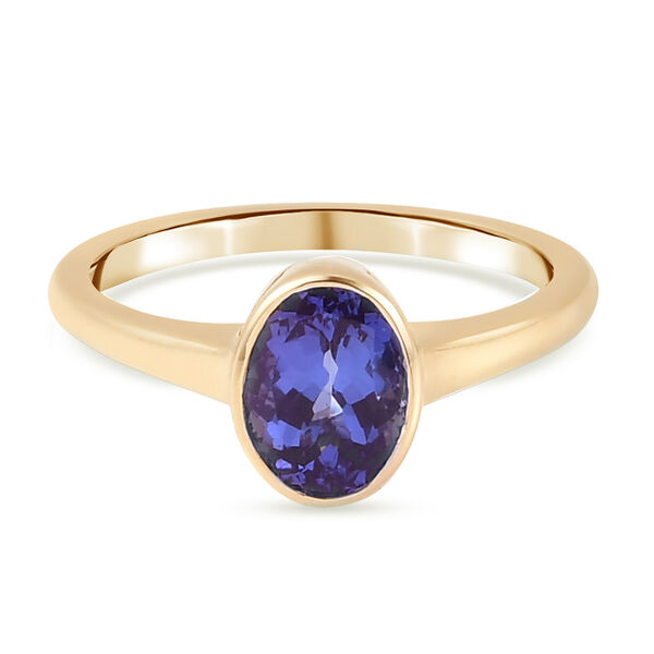 AA Tansanit Solit&auml;r Ring 375 Gelbgold image number 7