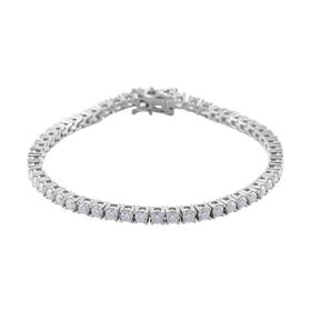Moissanit Armband, 925 Silber rhodiniert