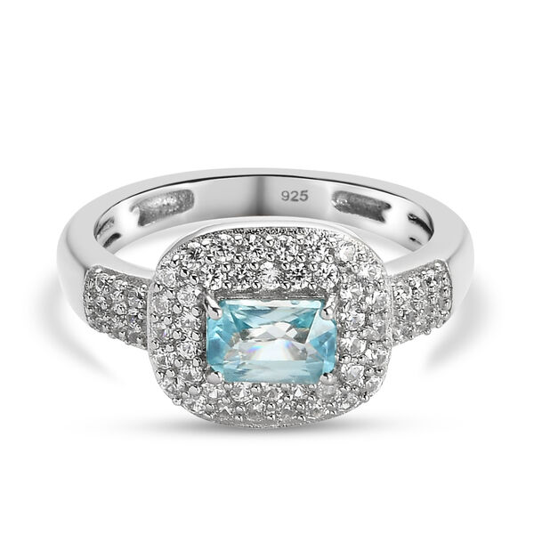 Kambodschanischer blauer und wei&szlig;er Zirkon-Ring - 1,45 ct. image number 6